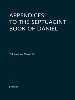 cover image of Appendices to the Septuagint Book of Daniel